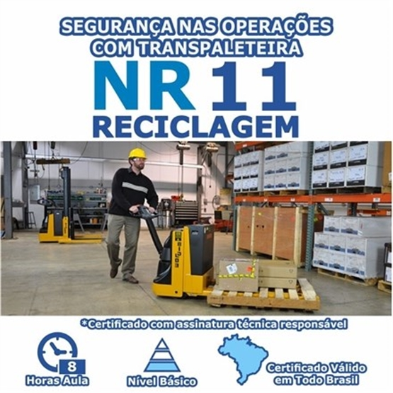 Curso Reciclagem NR 11 - Segurança nas Operações com Transpaleteira